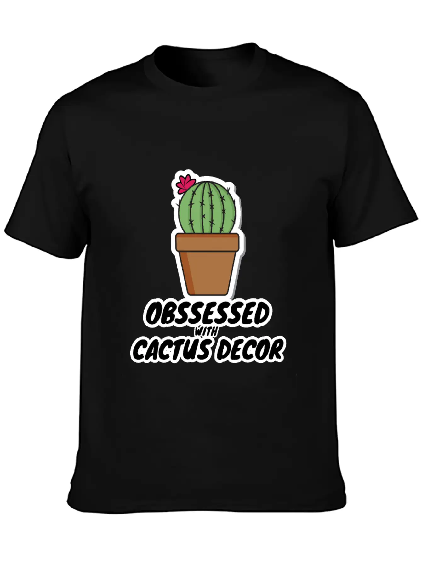 Ocd Cactus Decor Stylish Everyday T-Shirt – Unisex Basic Cotton Tee