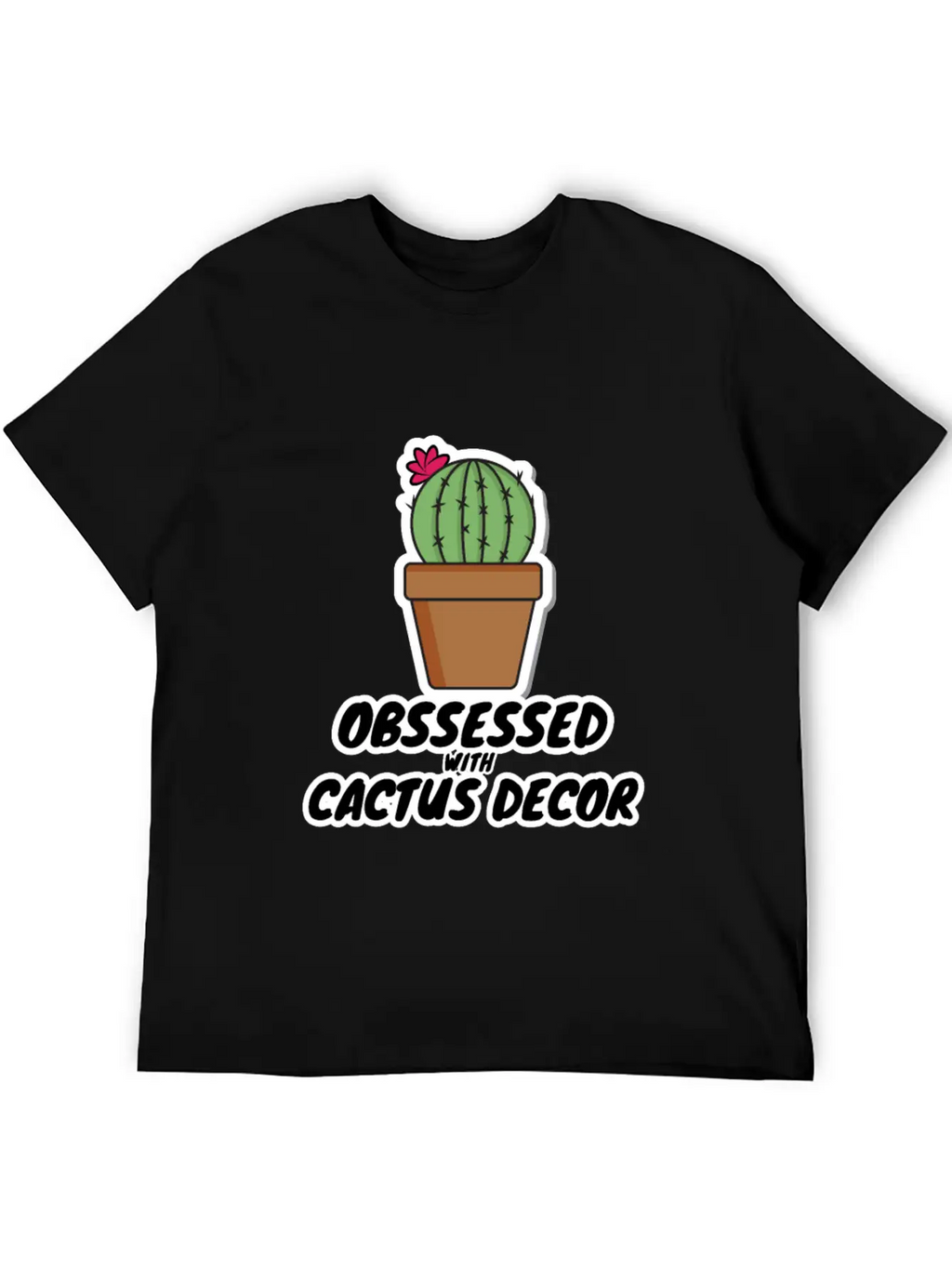 Ocd Cactus Decor Stylish Everyday T-Shirt – Unisex Basic Cotton Tee