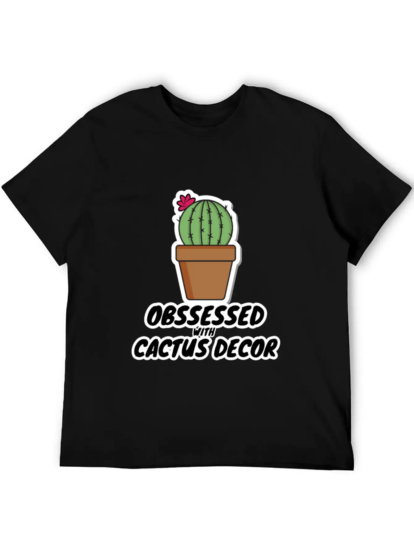 Ocd Cactus Decor Stylish Everyday T-Shirt – Unisex Basic Cotton Tee