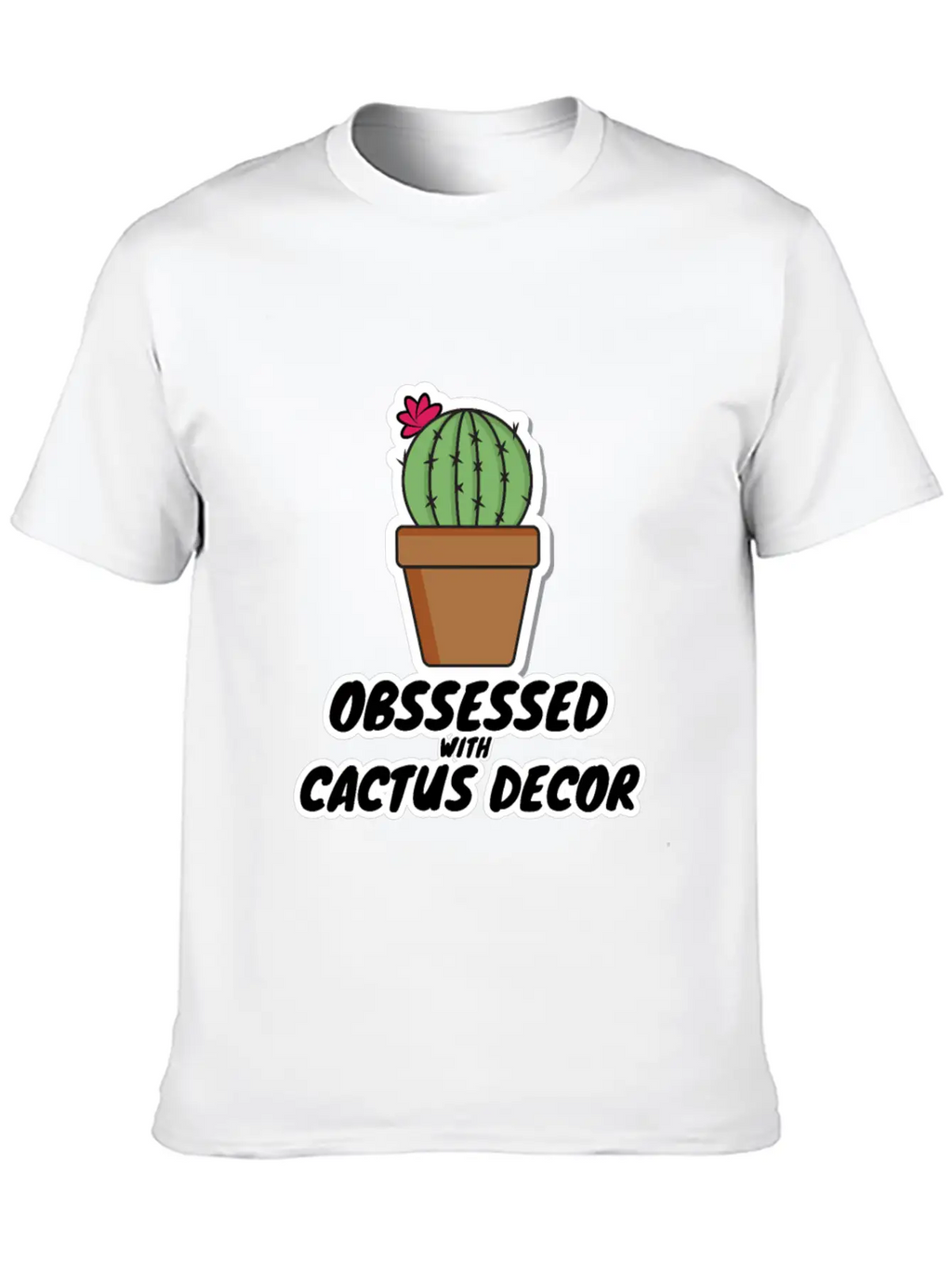 Ocd Cactus Decor Stylish Everyday T-Shirt – Unisex Basic Cotton Tee