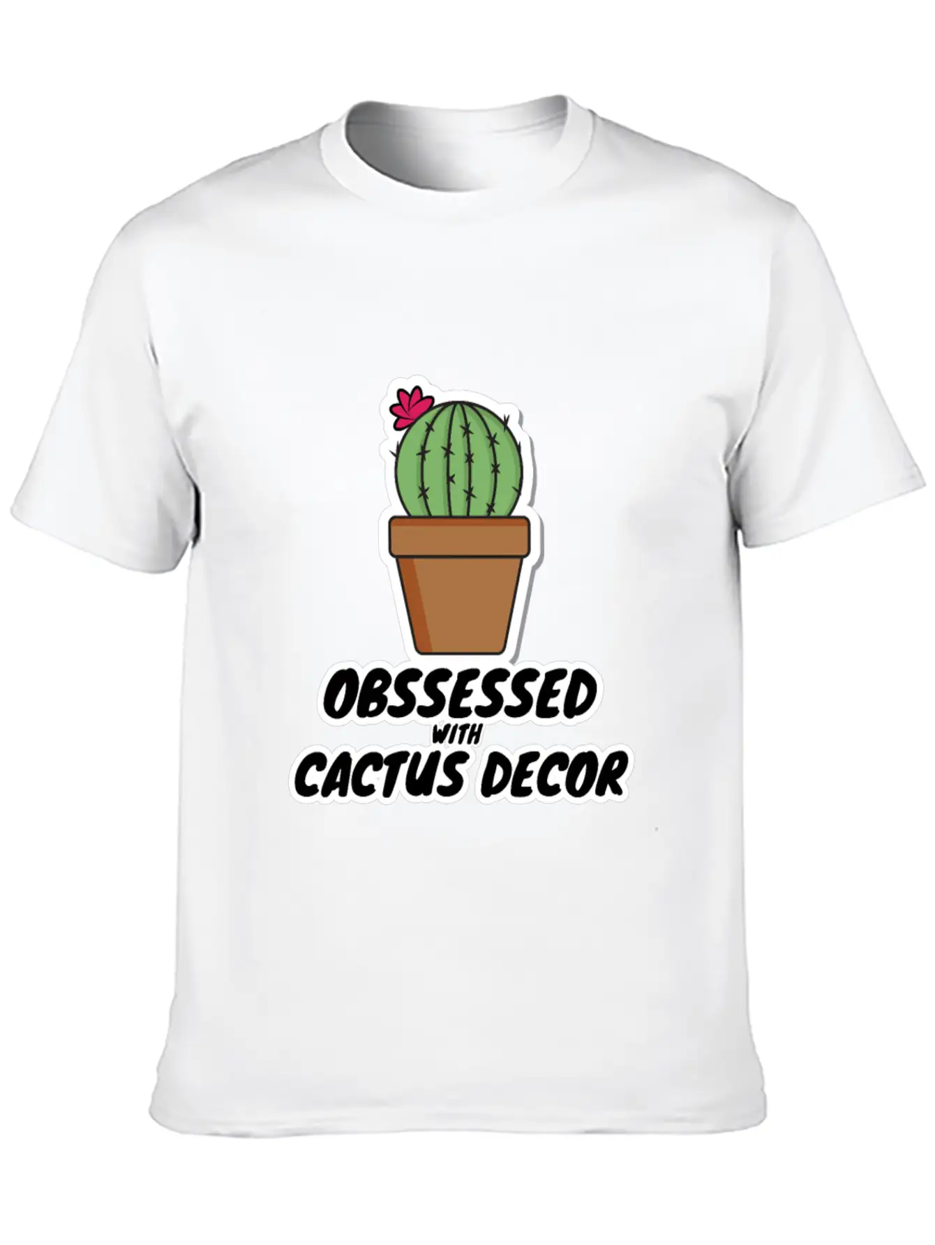 Ocd Cactus Decor Stylish Everyday T-Shirt – Unisex Basic Cotton Tee