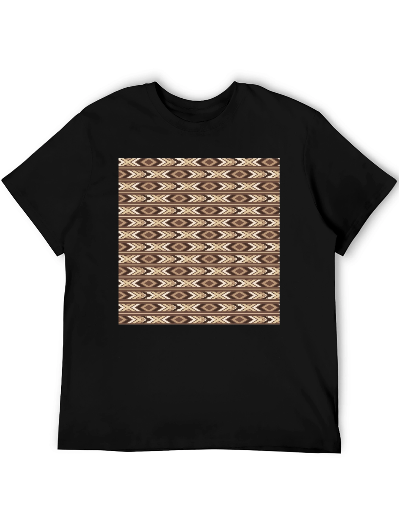 Aztec Print Black T-Shirt - Stylish Casual Wear