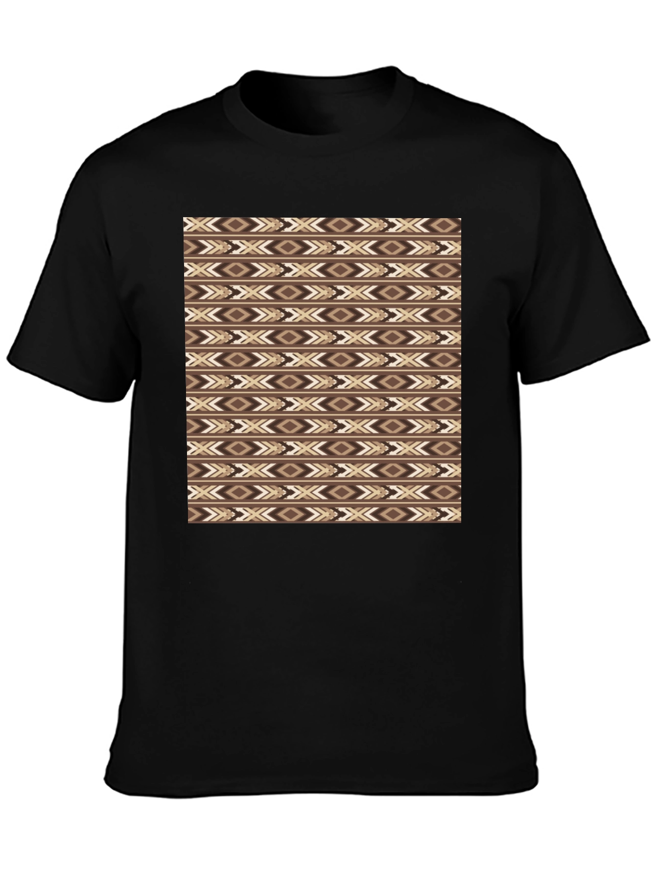 Aztec Print Black T-Shirt - Stylish Casual Wear