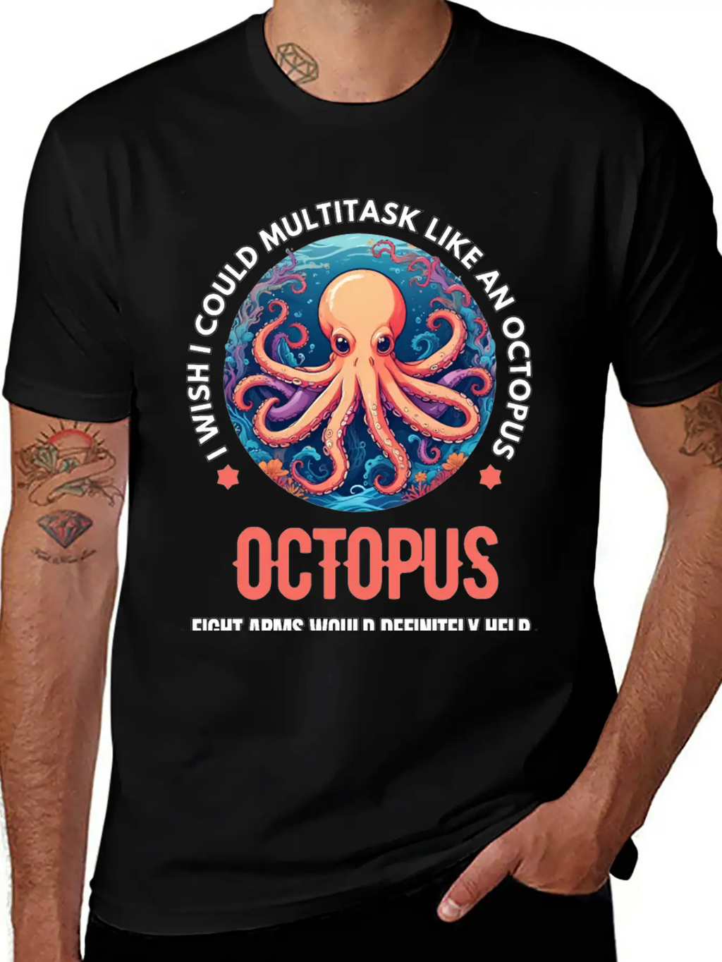 Octopus Breathable Soft Cotton T-Shirt – Timeless Casual Look