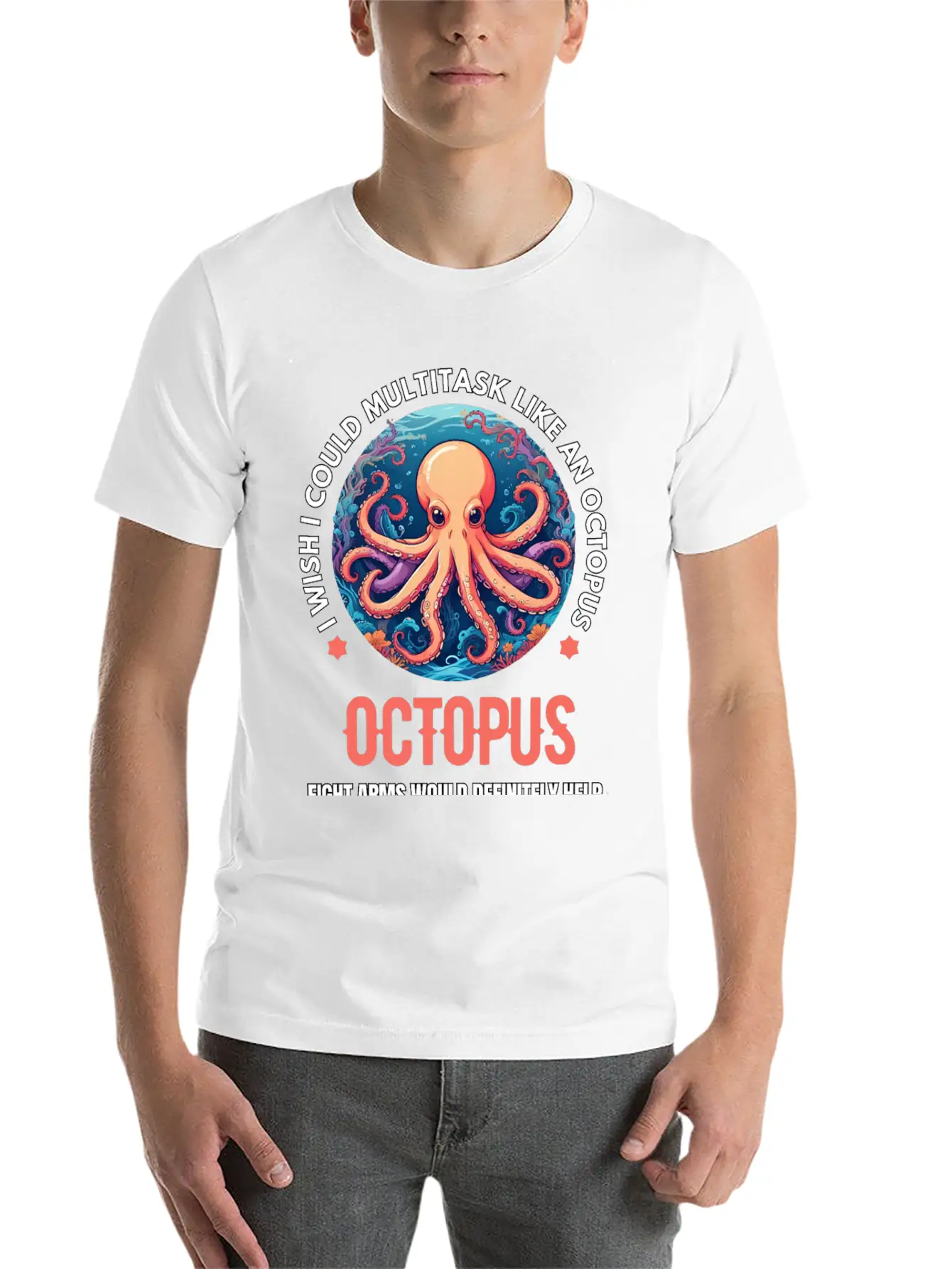 Octopus Breathable Soft Cotton T-Shirt – Timeless Casual Look