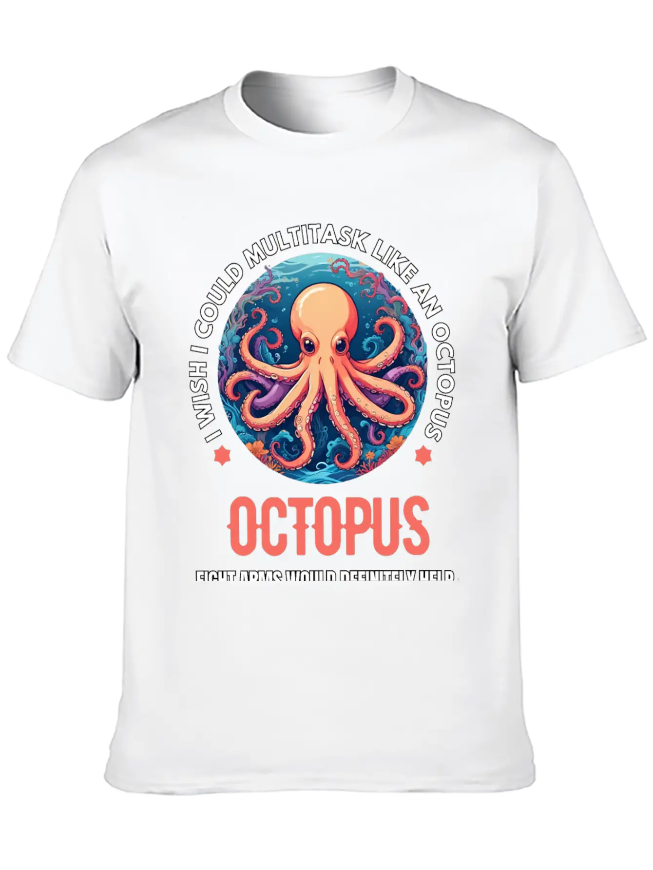 Octopus Breathable Soft Cotton T-Shirt – Timeless Casual Look