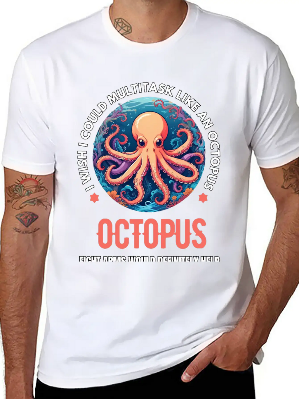 Octopus Breathable Soft Cotton T-Shirt – Timeless Casual Look