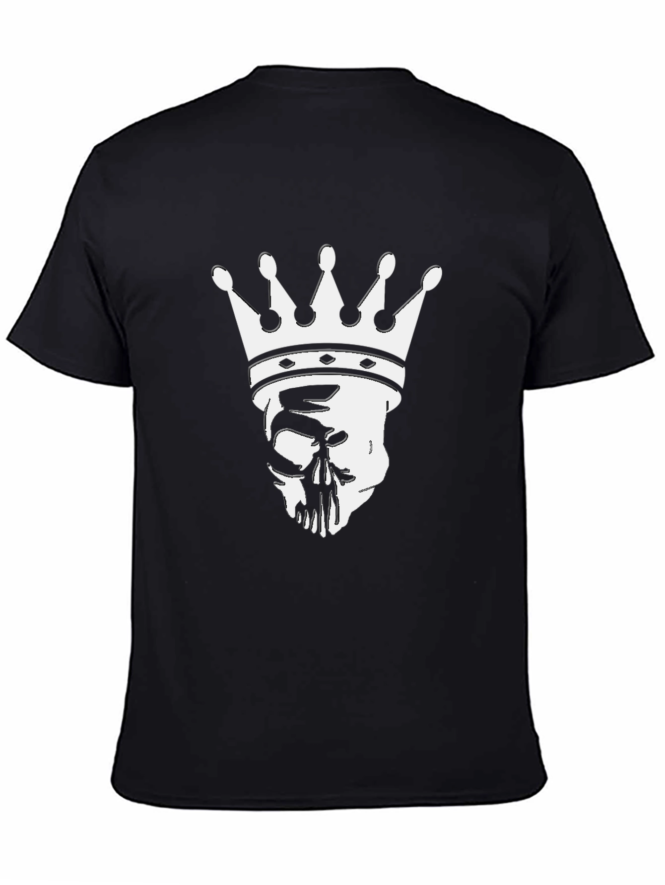 Skull King Graphic Tee - Black Cotton T-Shirt
