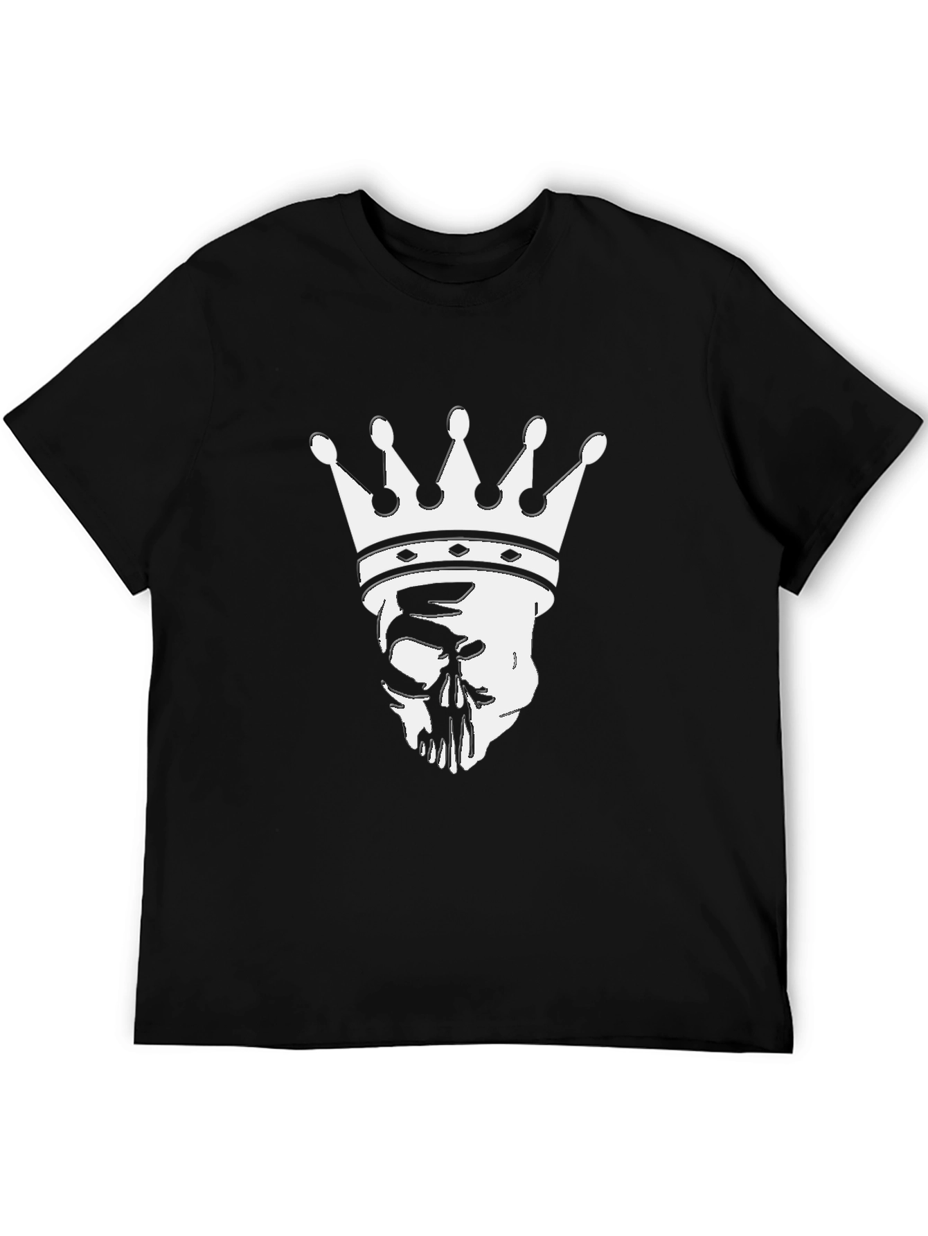 Skull King Graphic Tee - Black Cotton T-Shirt