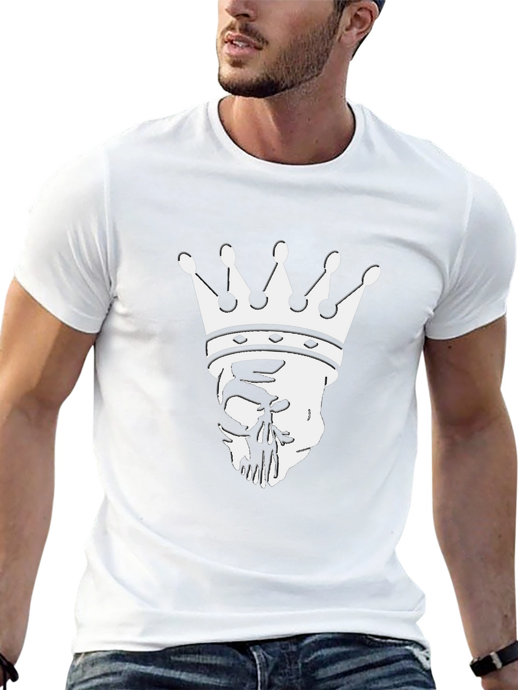 Skull King Graphic Tee - Black Cotton T-Shirt