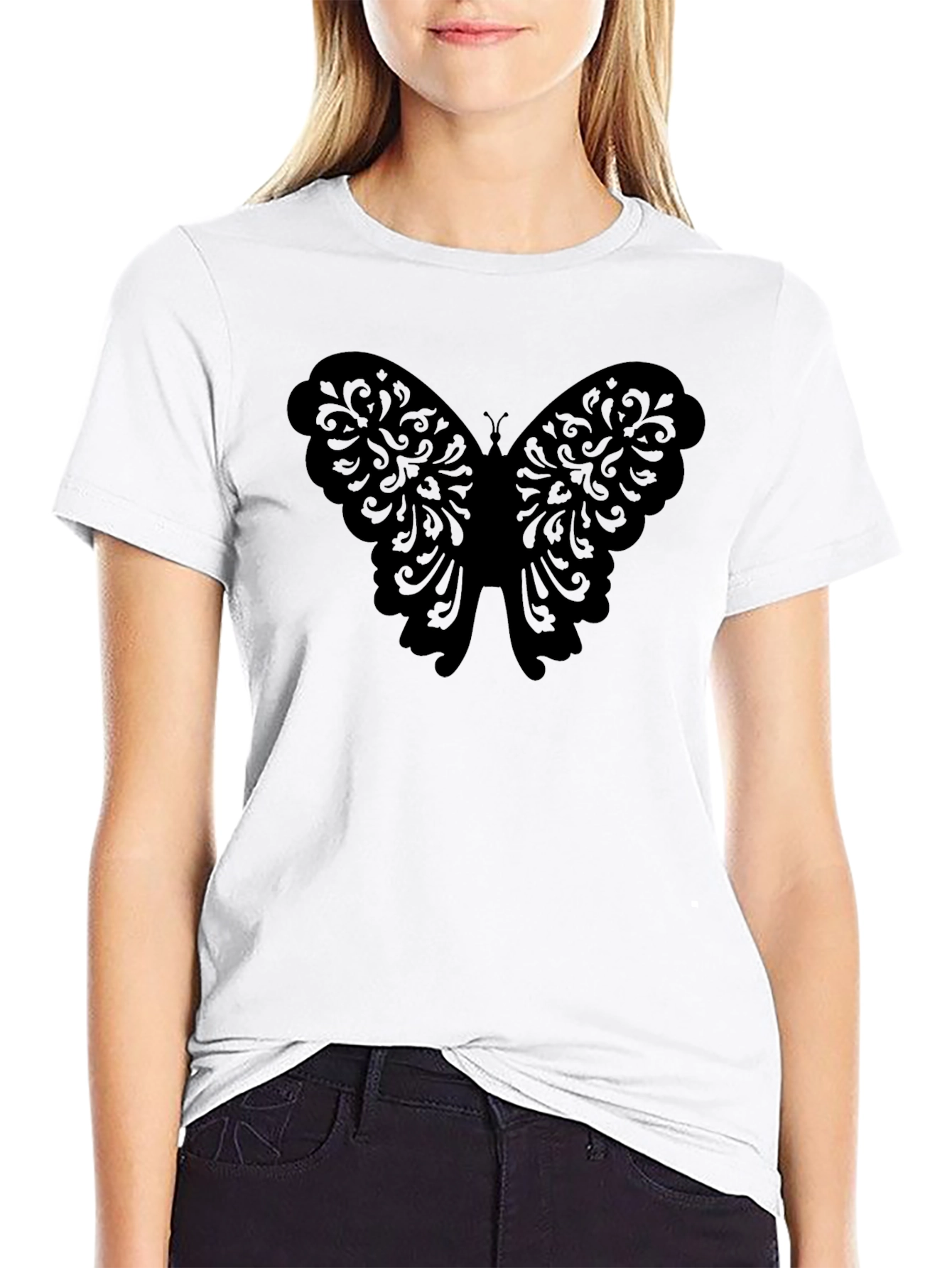 Butterfly Graphic T-Shirt - Mens Black Tee