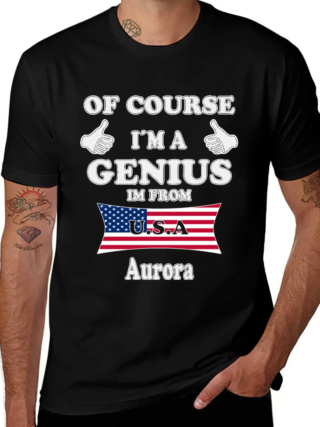 Ofcourse Im A Genius Im From USA Aurora Classic Cotton Tee – Unisex Comfort For Any Season
