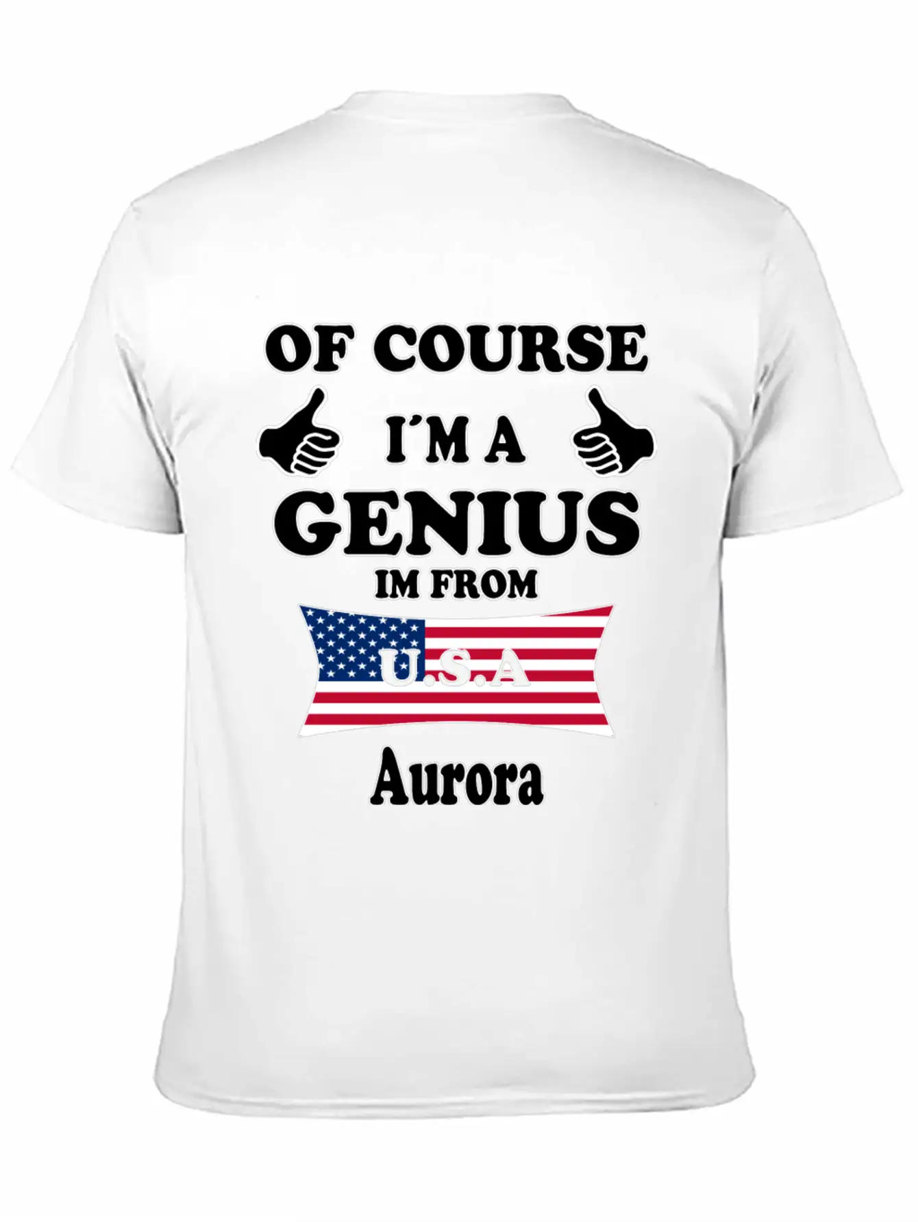 Ofcourse Im A Genius Im From USA Aurora Classic Cotton Tee – Unisex Comfort For Any Season