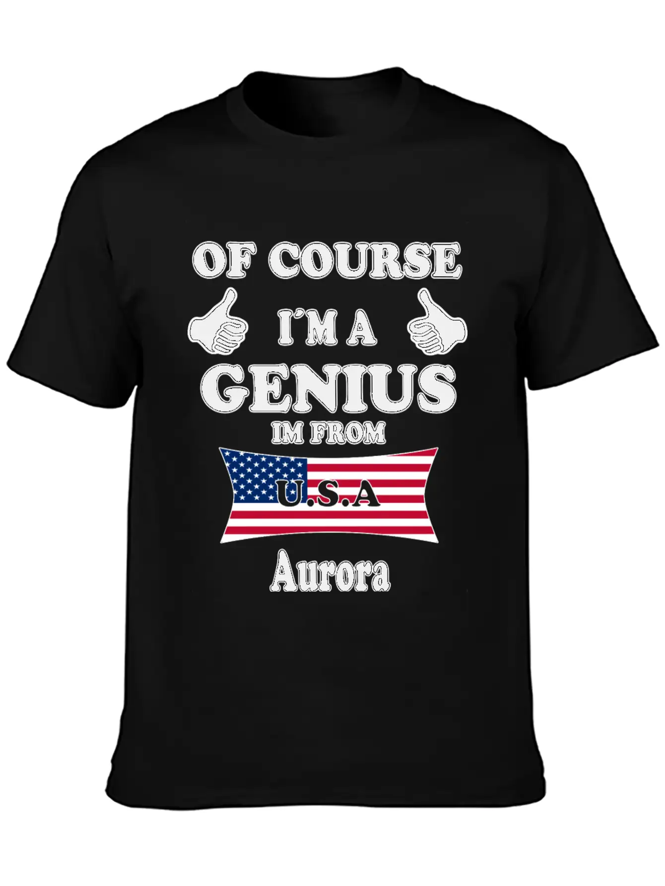 Ofcourse Im A Genius Im From USA Aurora Classic Cotton Tee – Unisex Comfort For Any Season