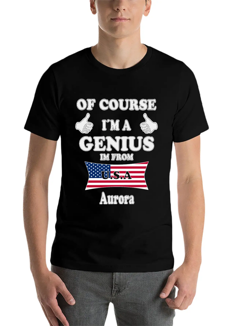 Ofcourse Im A Genius Im From USA Aurora Classic Cotton Tee – Unisex Comfort For Any Season