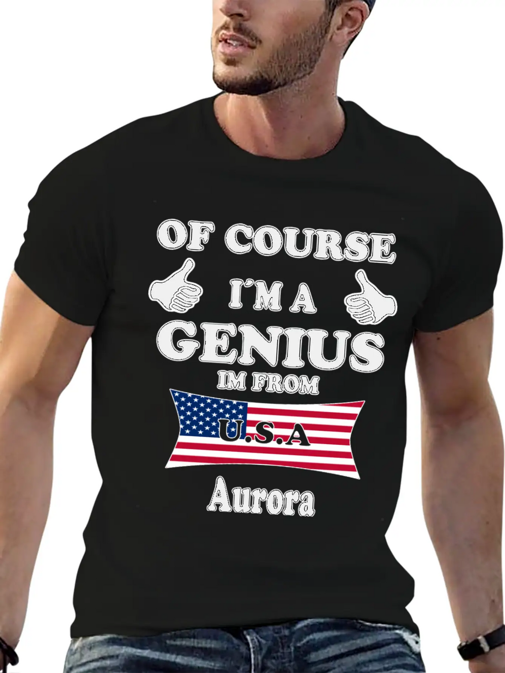 Ofcourse Im A Genius Im From USA Aurora Classic Cotton Tee – Unisex Comfort For Any Season
