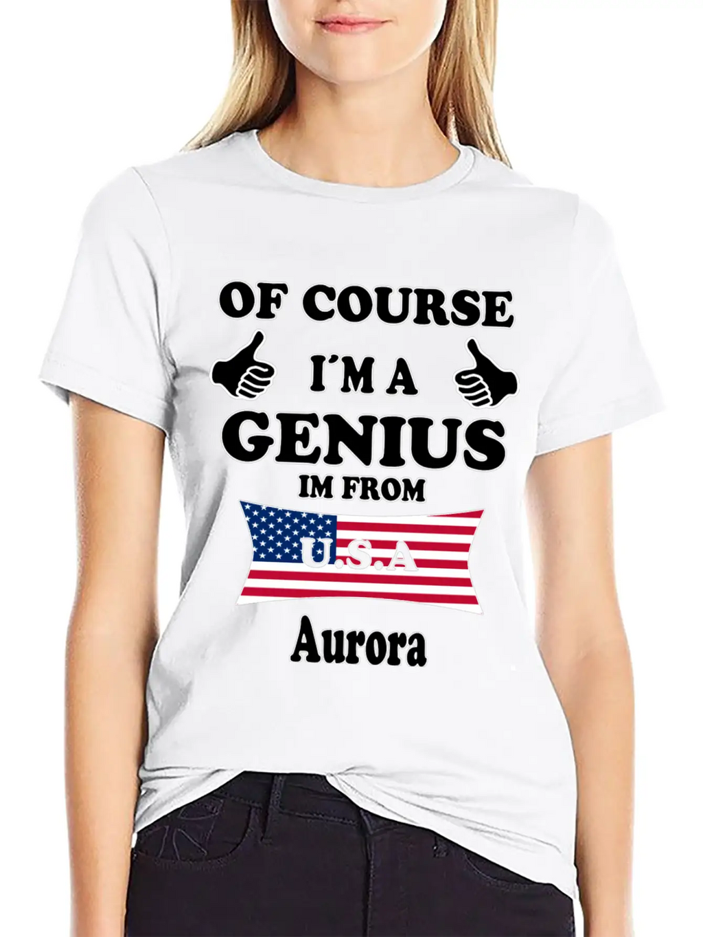 Ofcourse Im A Genius Im From USA Aurora Classic Cotton Tee – Unisex Comfort For Any Season