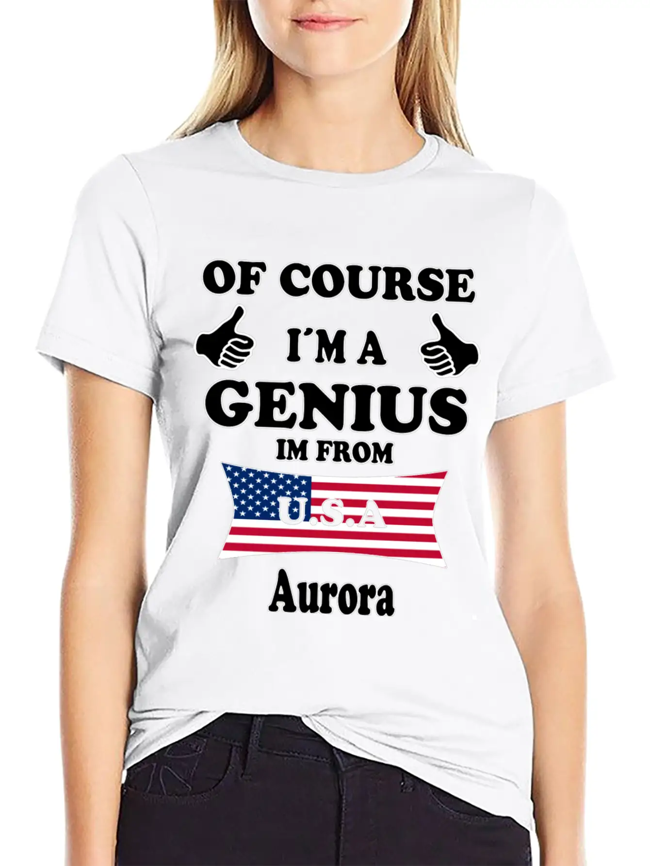 Ofcourse Im A Genius Im From USA Aurora Classic Cotton Tee – Unisex Comfort For Any Season