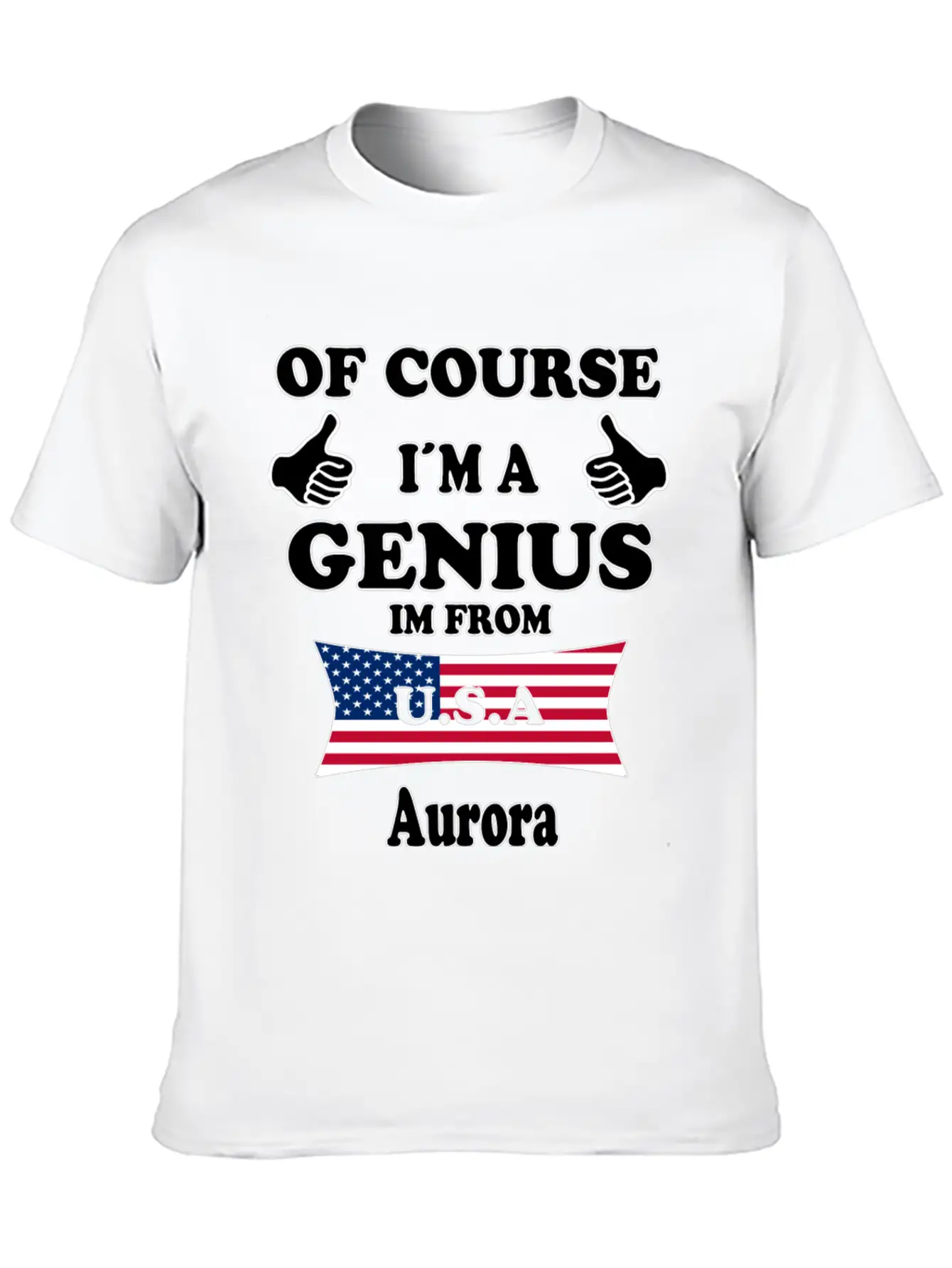 Ofcourse Im A Genius Im From USA Aurora Classic Cotton Tee – Unisex Comfort For Any Season