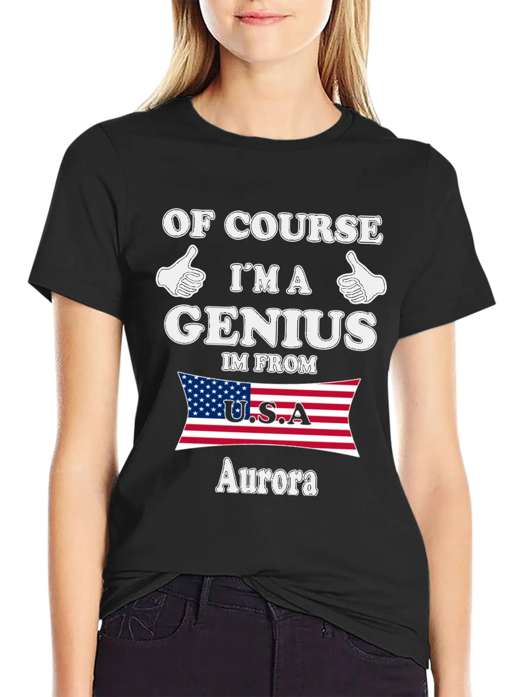 Ofcourse Im A Genius Im From USA Aurora Classic Cotton Tee – Unisex Comfort For Any Season