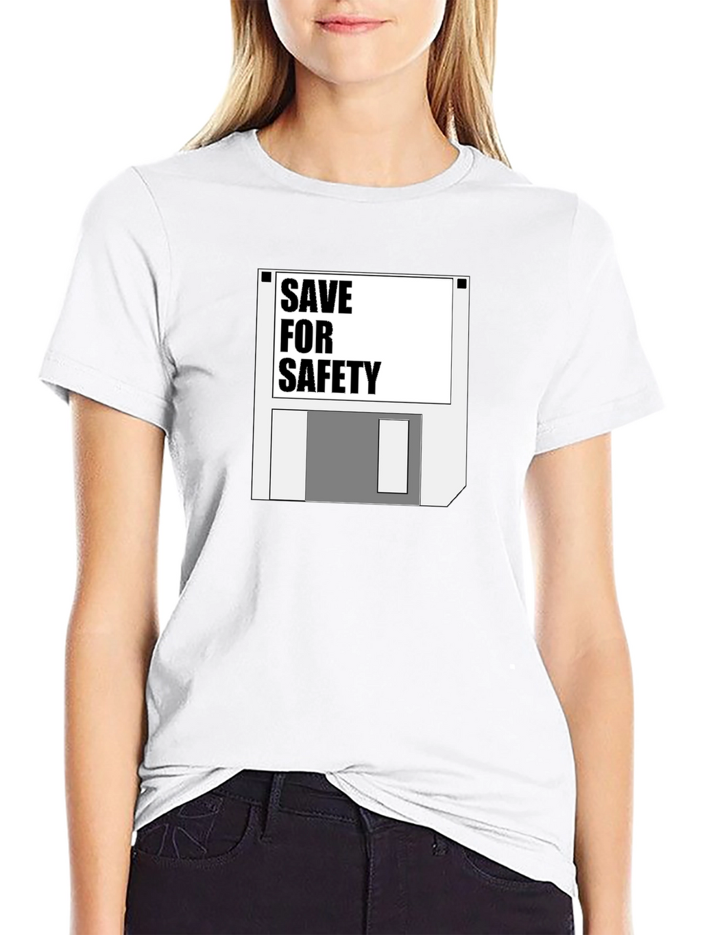 Save for Safety Floppy Disk Graphic T-Shirt