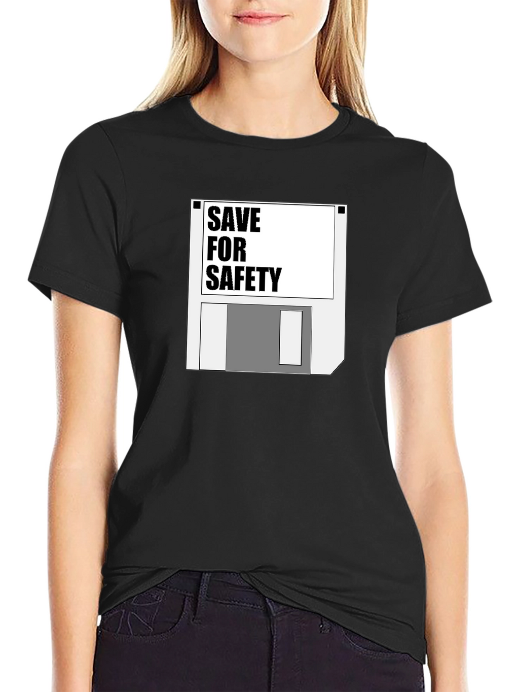 Save for Safety Floppy Disk Graphic T-Shirt