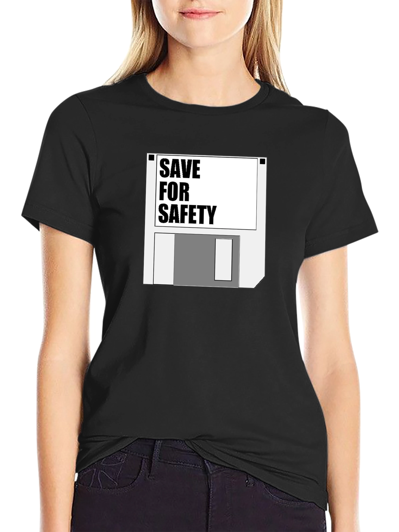 Save for Safety Floppy Disk Graphic T-Shirt