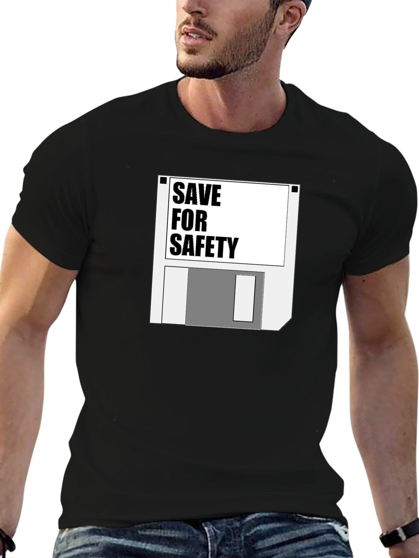 Save for Safety Floppy Disk Graphic T-Shirt