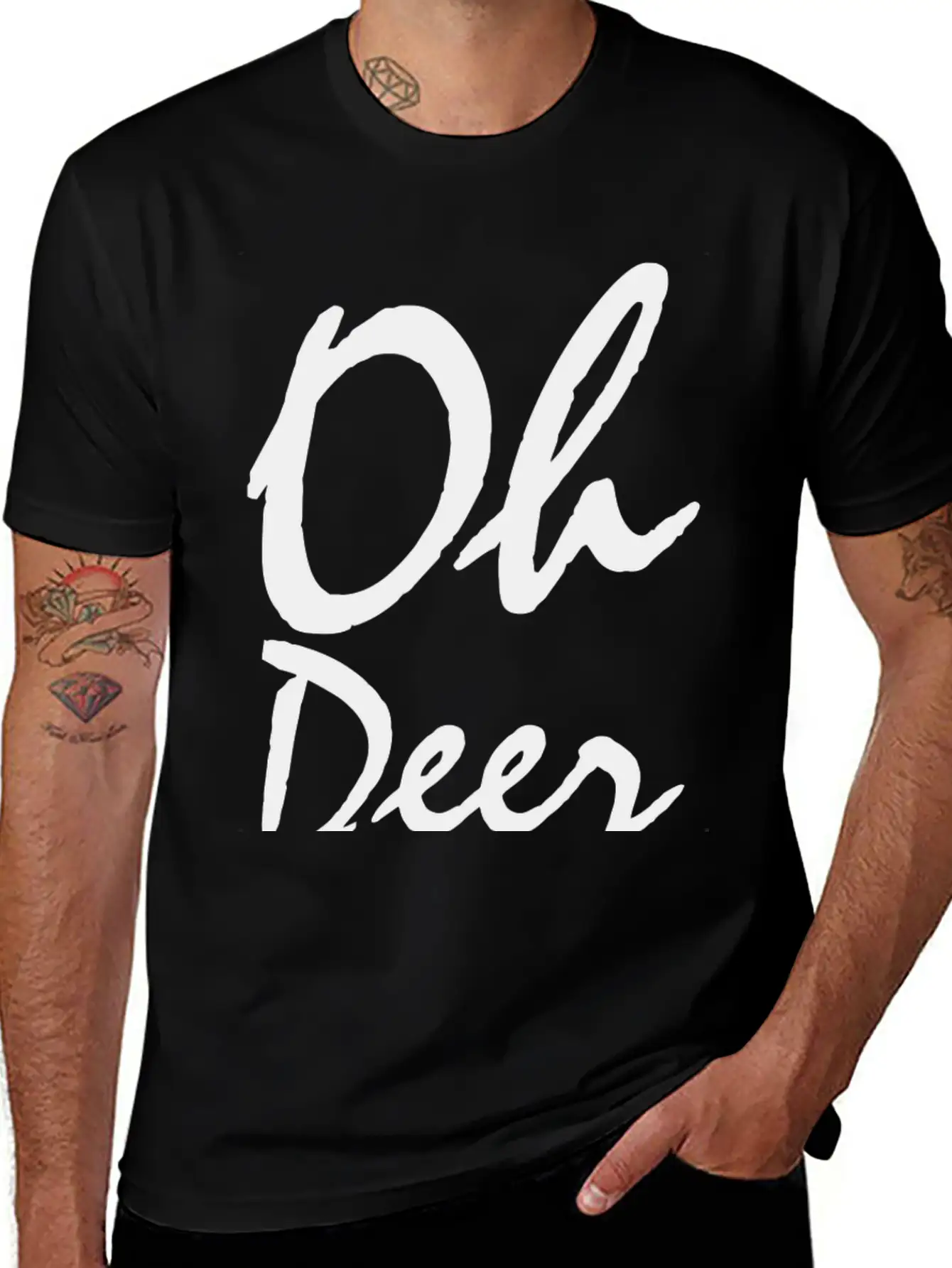 OH Deer Breathable Graphic T-Shirt – Perfect For Casual Days