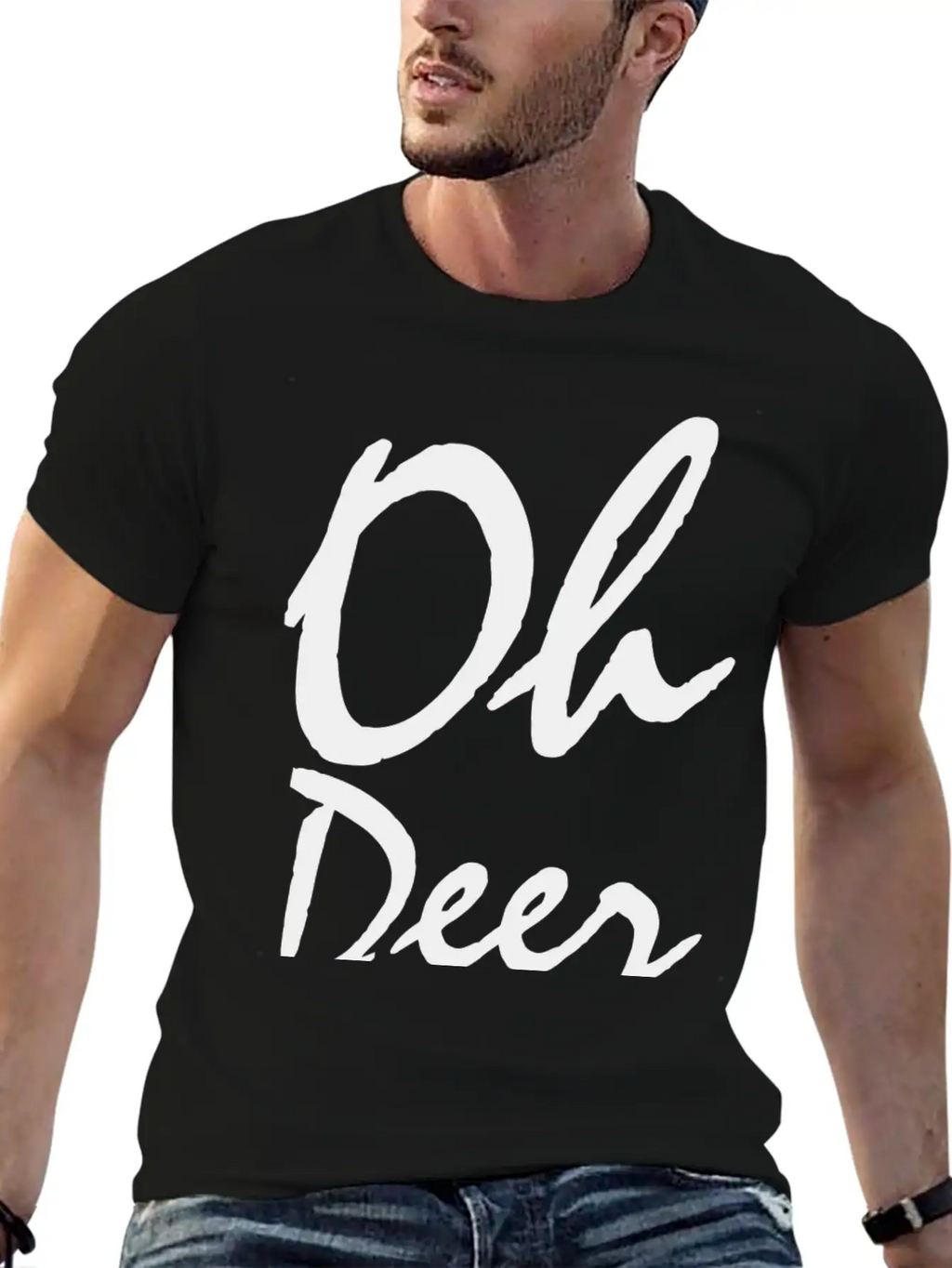 OH Deer Breathable Graphic T-Shirt – Perfect For Casual Days