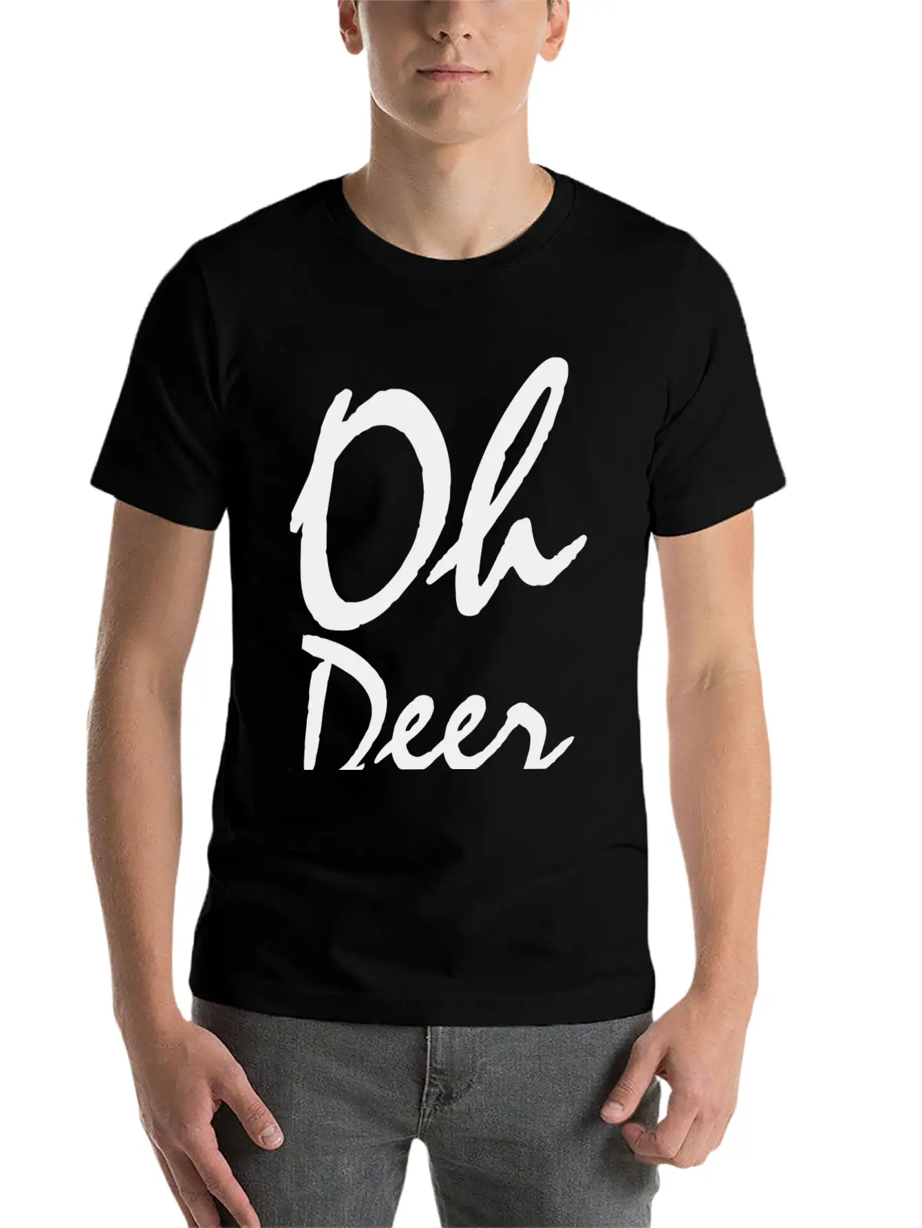 OH Deer Breathable Graphic T-Shirt – Perfect For Casual Days