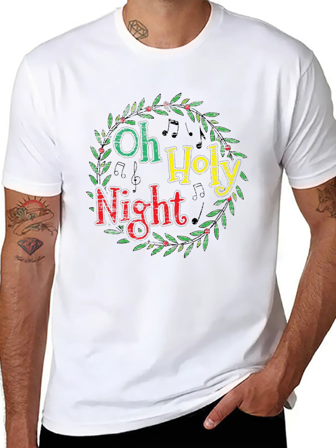 Oh Holy Night Christmas Song Xmas Classic Cotton Tee – Unisex Comfort For Any Season