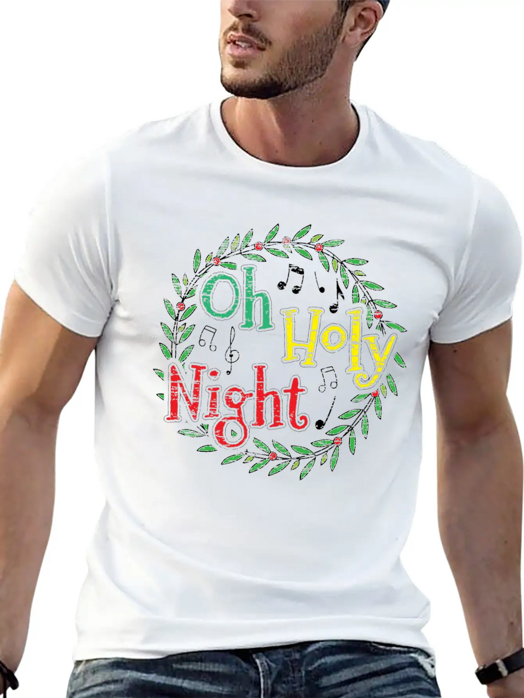 Oh Holy Night Christmas Song Xmas Classic Cotton Tee – Unisex Comfort For Any Season