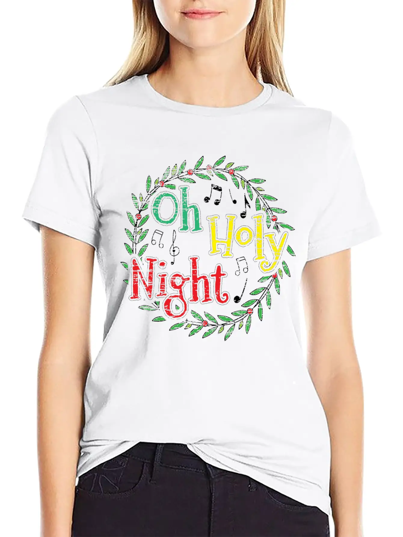 Oh Holy Night Christmas Song Xmas Classic Cotton Tee – Unisex Comfort For Any Season