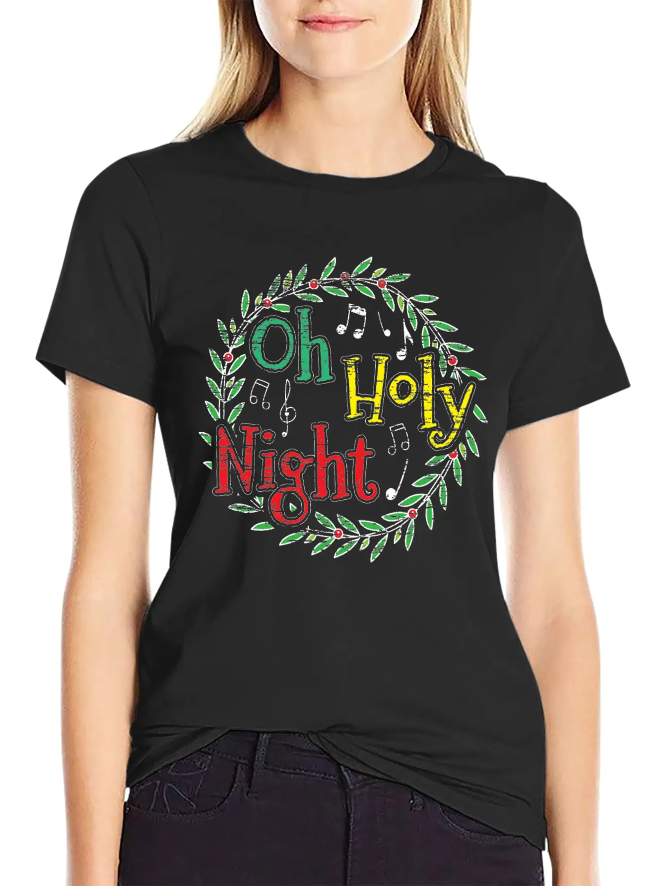 Oh Holy Night Christmas Song Xmas Classic Cotton Tee – Unisex Comfort For Any Season