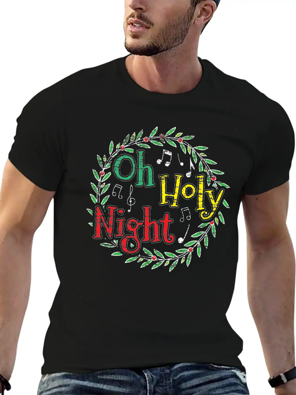 Oh Holy Night Christmas Song Xmas Classic Cotton Tee – Unisex Comfort For Any Season