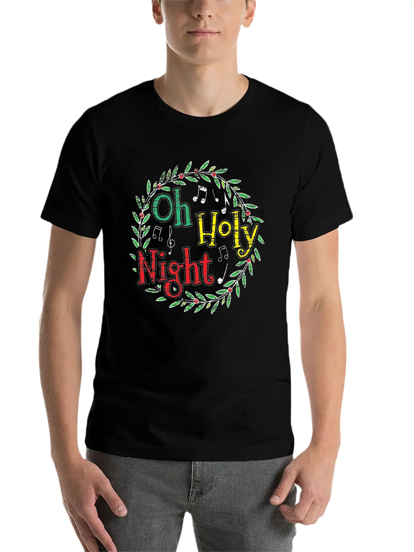 Oh Holy Night Christmas Song Xmas Classic Cotton Tee – Unisex Comfort For Any Season