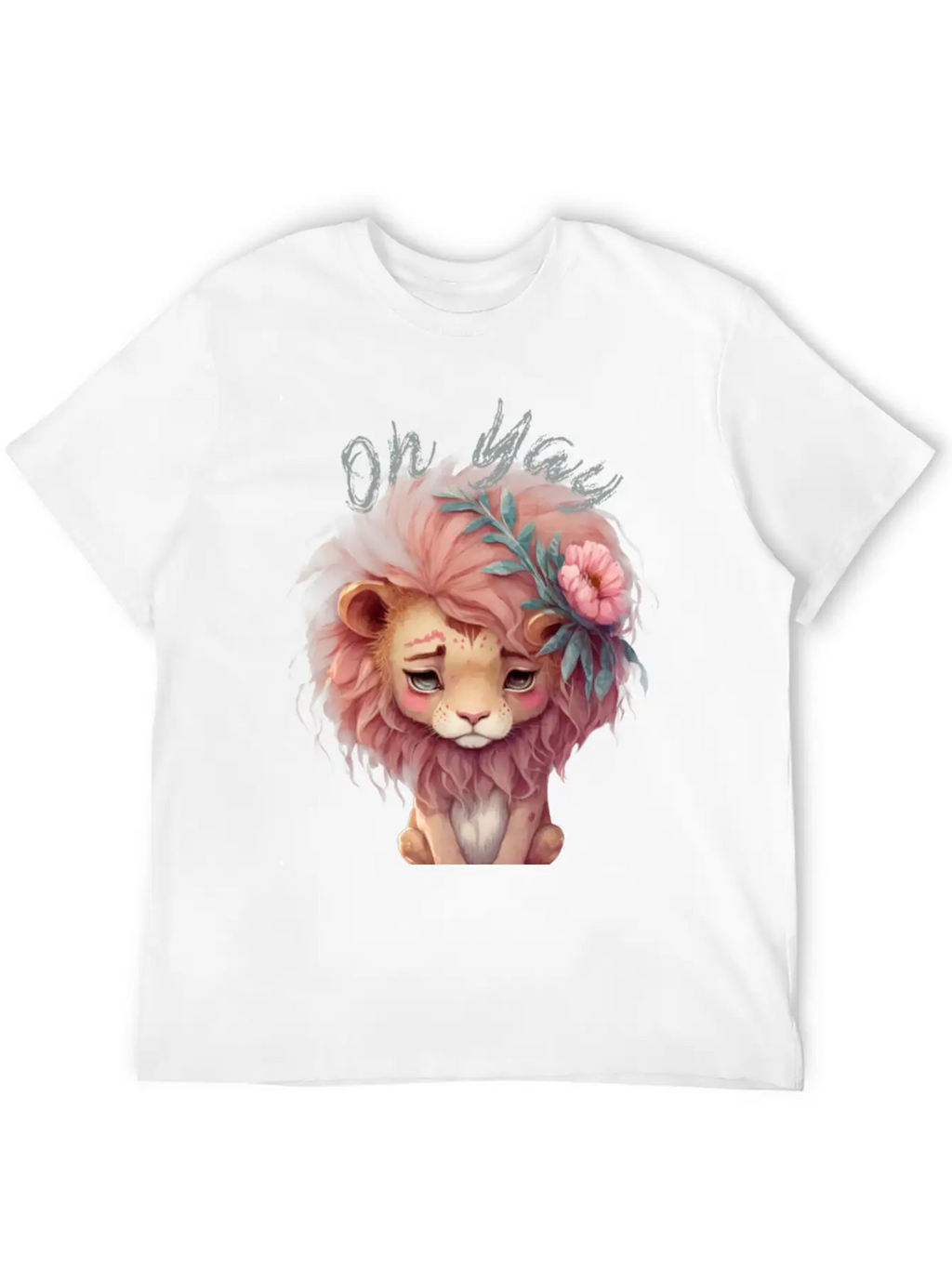 Oh Yay V-day Lion Basic Graphic T-Shirt – Daily Comfort In Soft Cotton