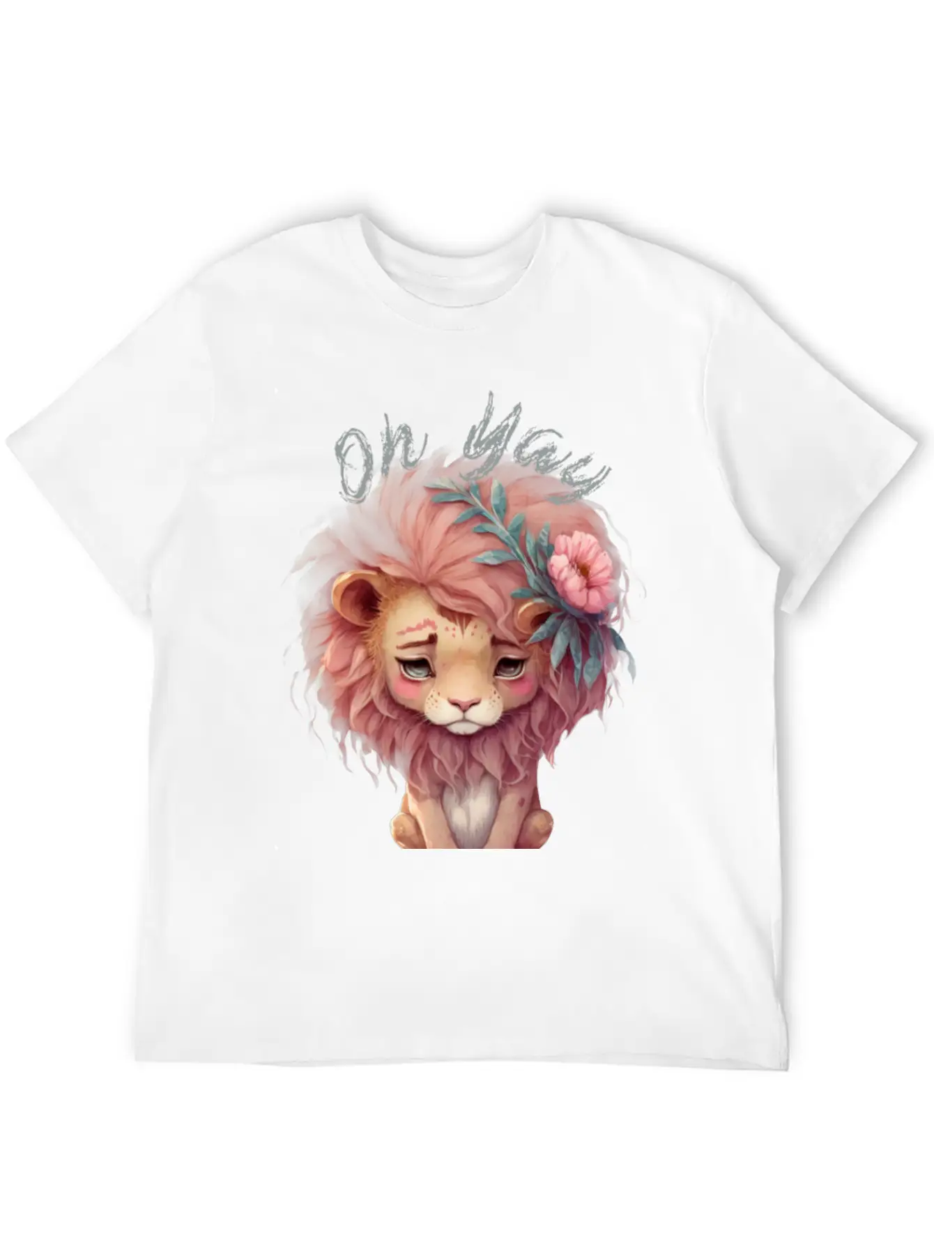 Oh Yay V-day Lion Basic Graphic T-Shirt – Daily Comfort In Soft Cotton