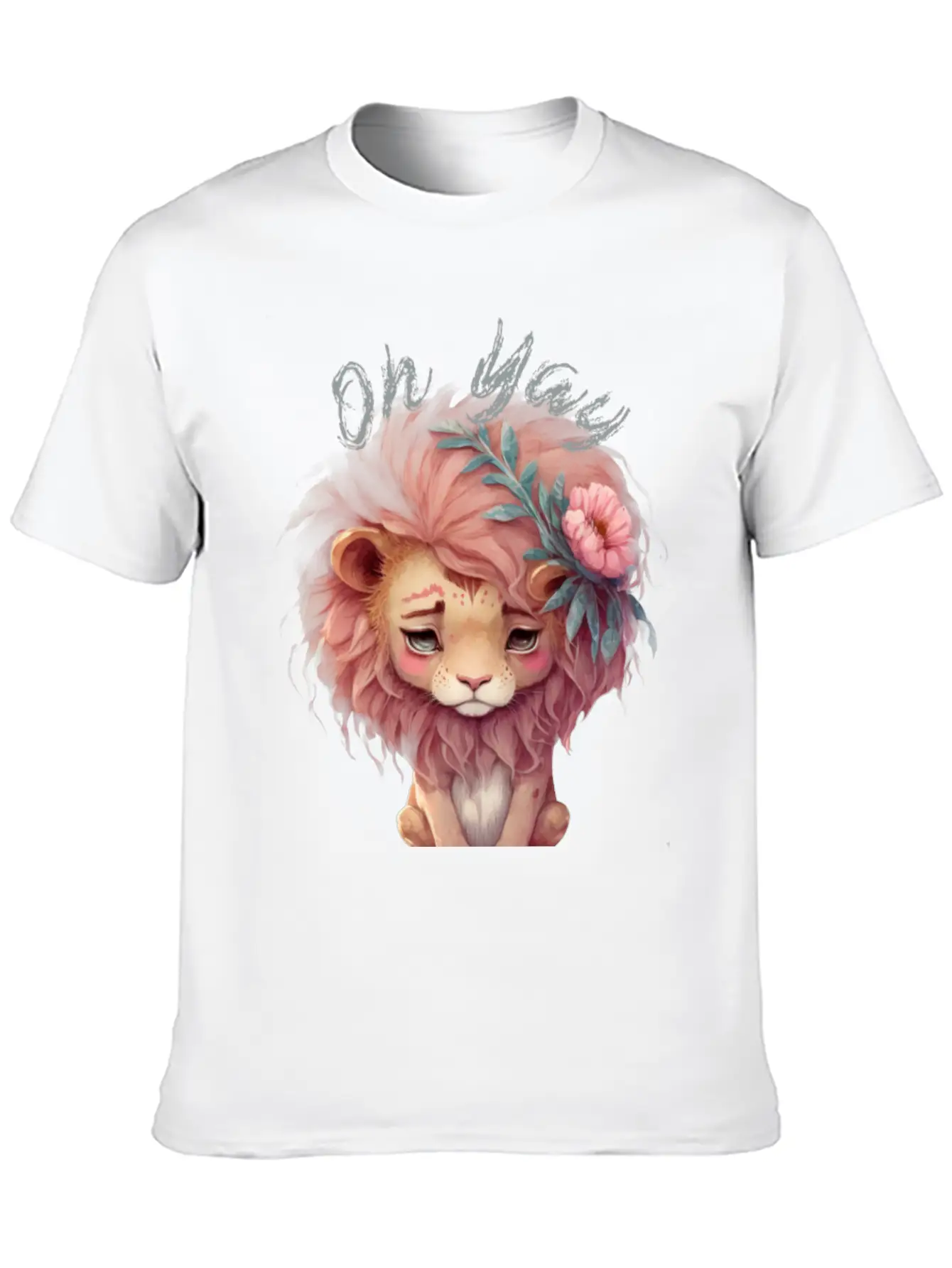 Oh Yay V-day Lion Basic Graphic T-Shirt – Daily Comfort In Soft Cotton