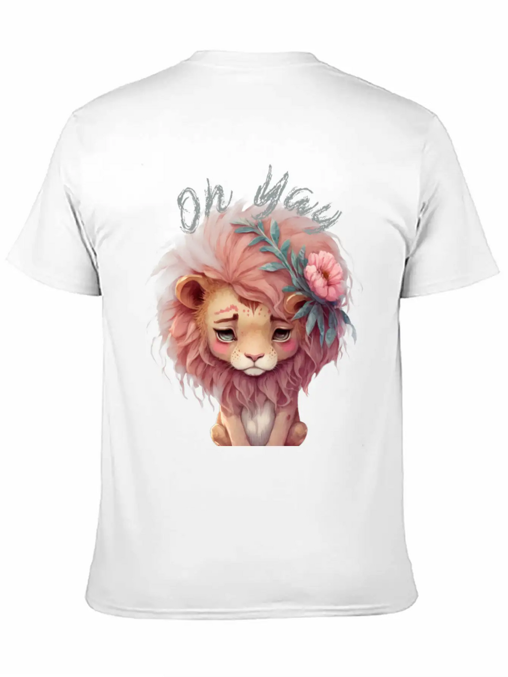 Oh Yay V-day Lion Basic Graphic T-Shirt – Daily Comfort In Soft Cotton