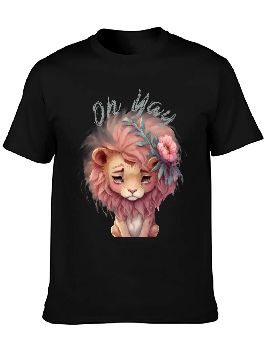 Oh Yay V-day Lion Basic Graphic T-Shirt – Daily Comfort In Soft Cotton