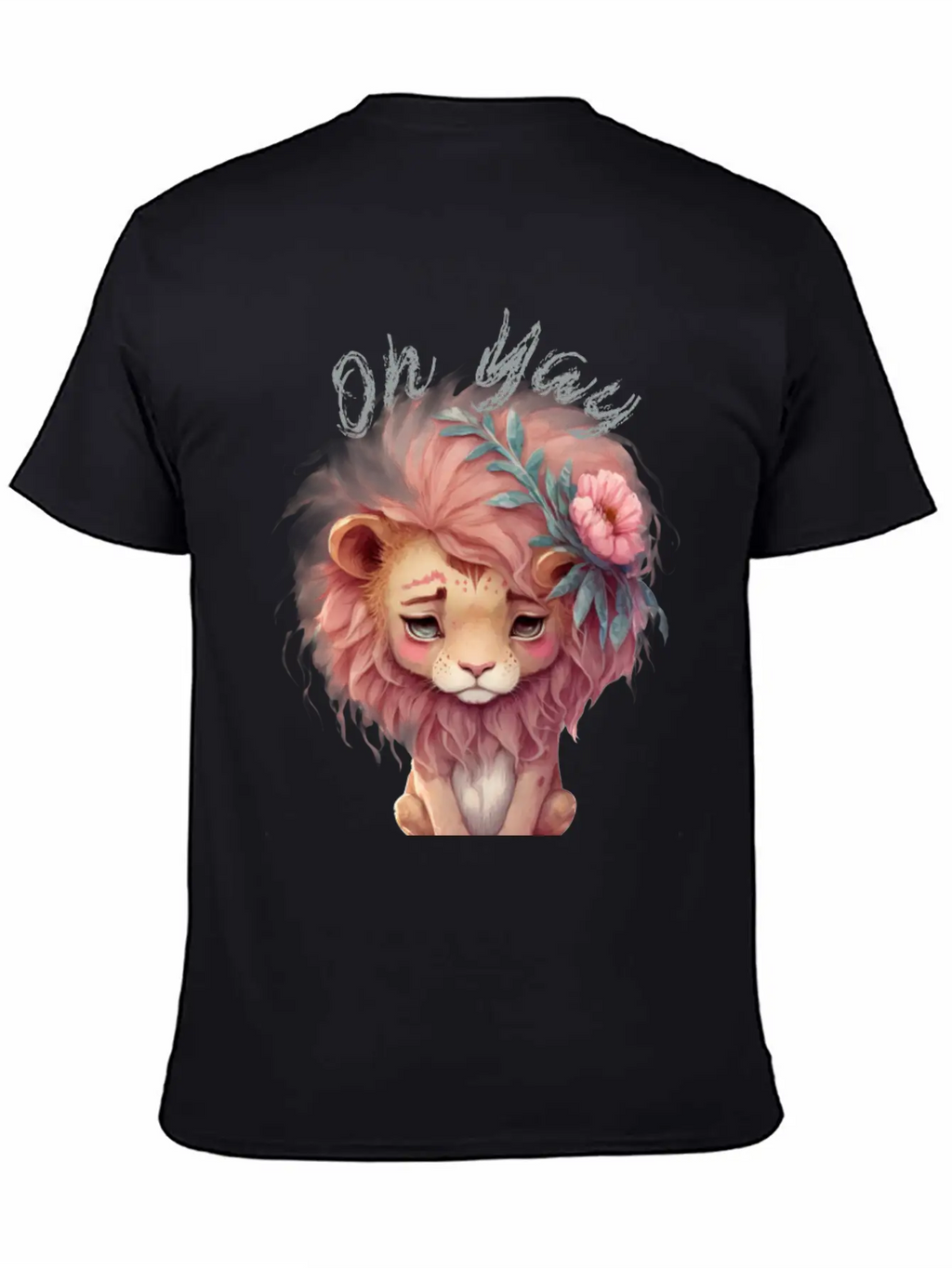 Oh Yay V-day Lion Basic Graphic T-Shirt – Daily Comfort In Soft Cotton