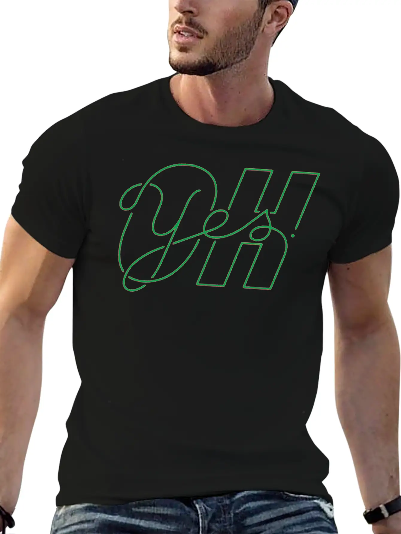 Oh Yes Title Of Creativity Calligraphy Text Arts Classic Cotton Tee – Unisex Comfort For Any Season