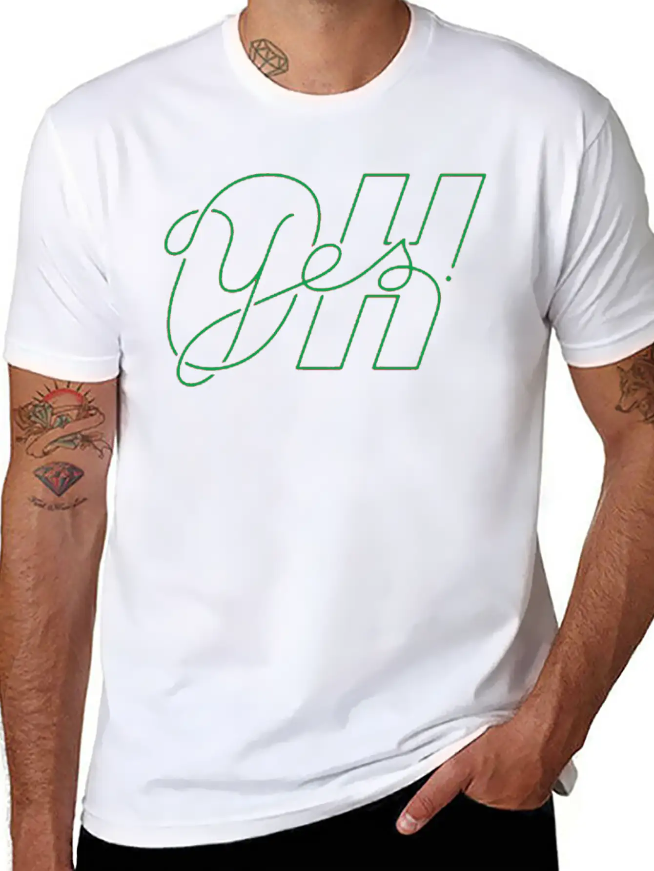 Oh Yes Title Of Creativity Calligraphy Text Arts Classic Cotton Tee – Unisex Comfort For Any Season