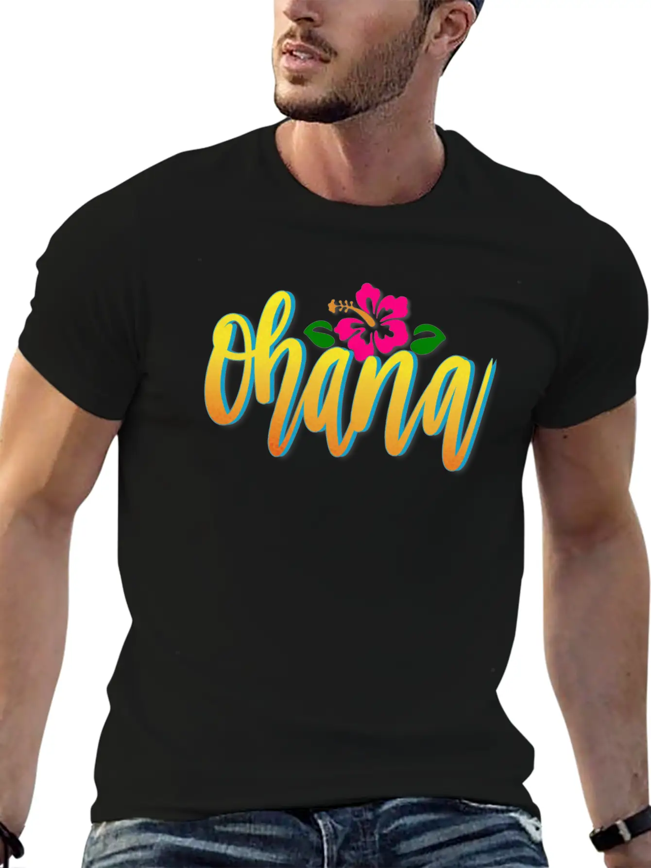 OHANA Breathable Graphic T-Shirt – Perfect For Casual Days