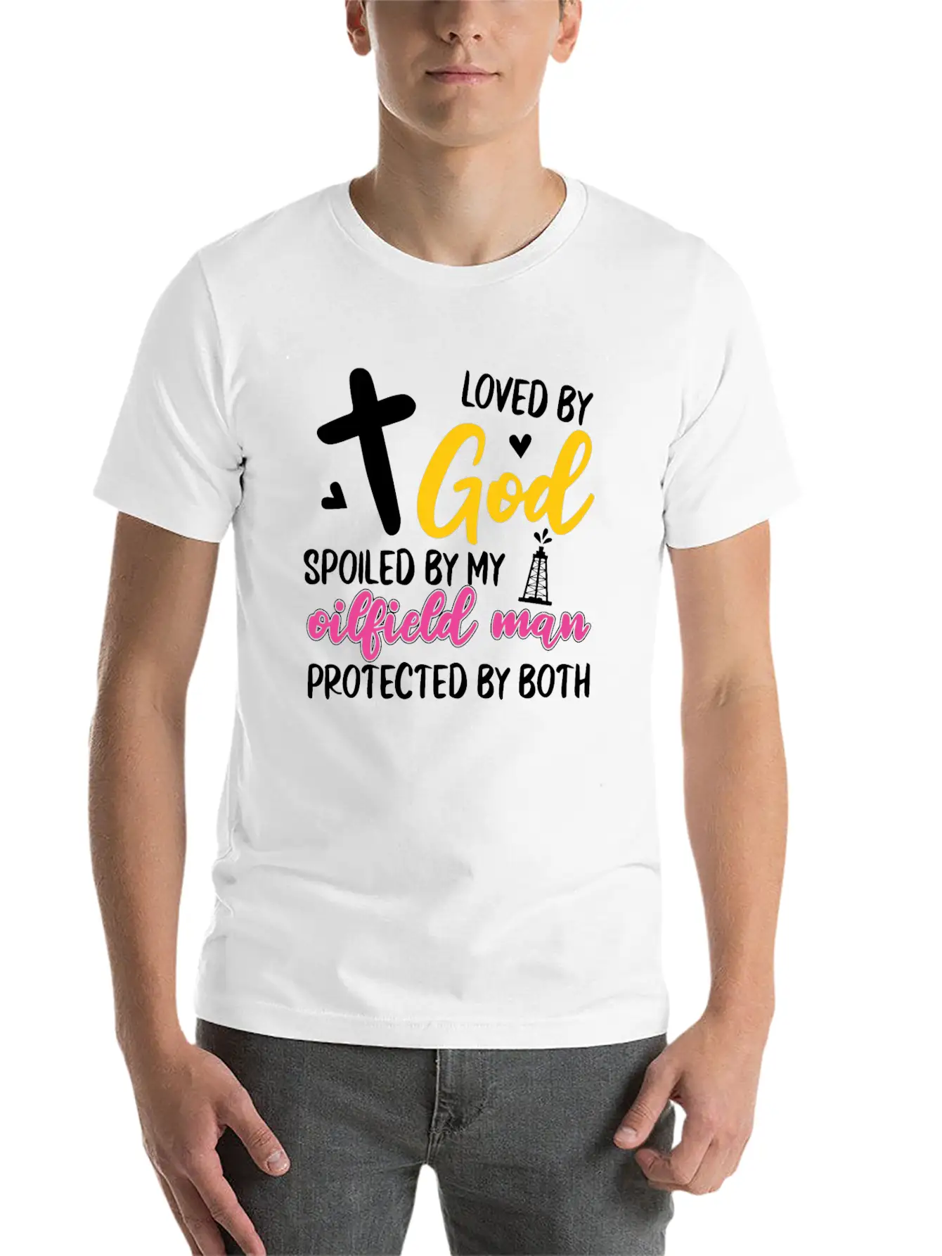 Oilfield Oil Drilling Christain Basic Graphic T-Shirt – Daily Comfort In Soft Cotton