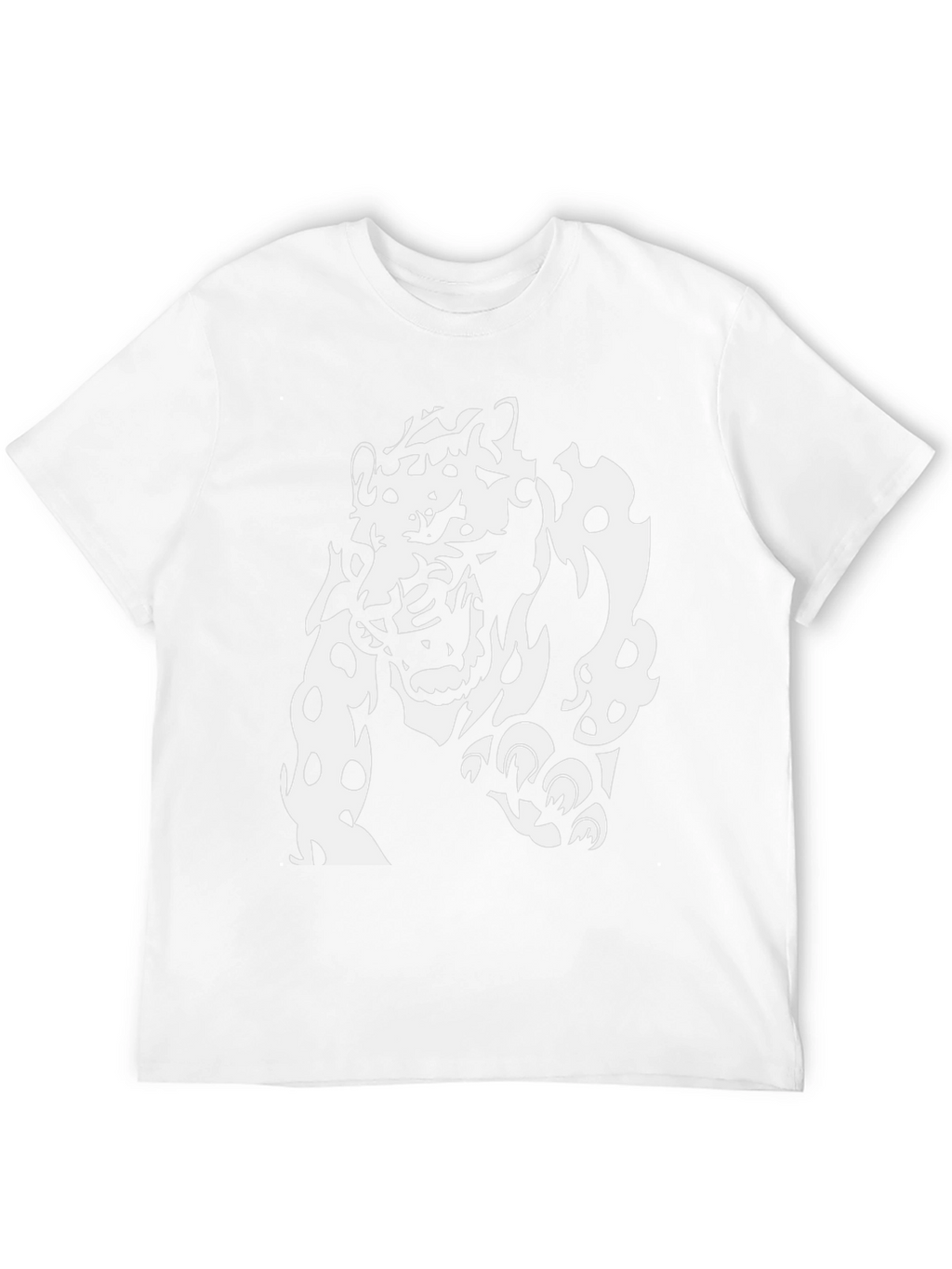 Black T-Shirt with White Jaguar Graphic