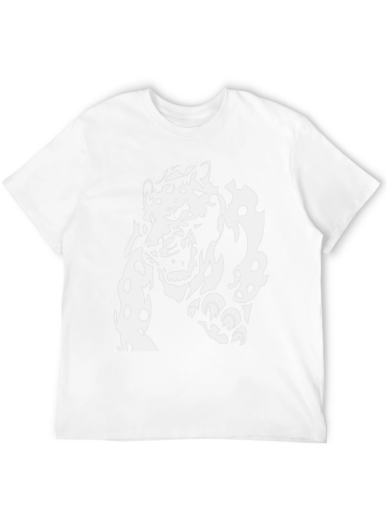 Black T-Shirt with White Jaguar Graphic