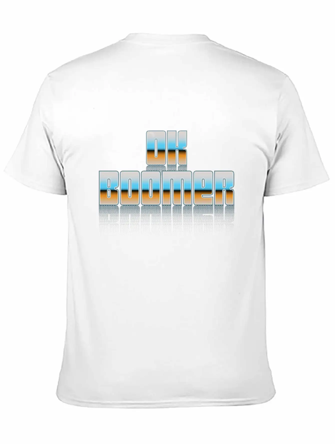 Ok Boomer Retro Chrome Type Design Timeless Short Sleeve Tee – Comfy And Minimalist Design